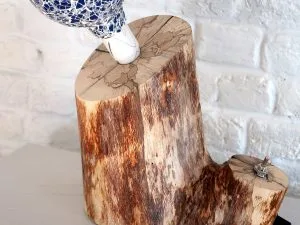 Lampe bûche Mosaïque